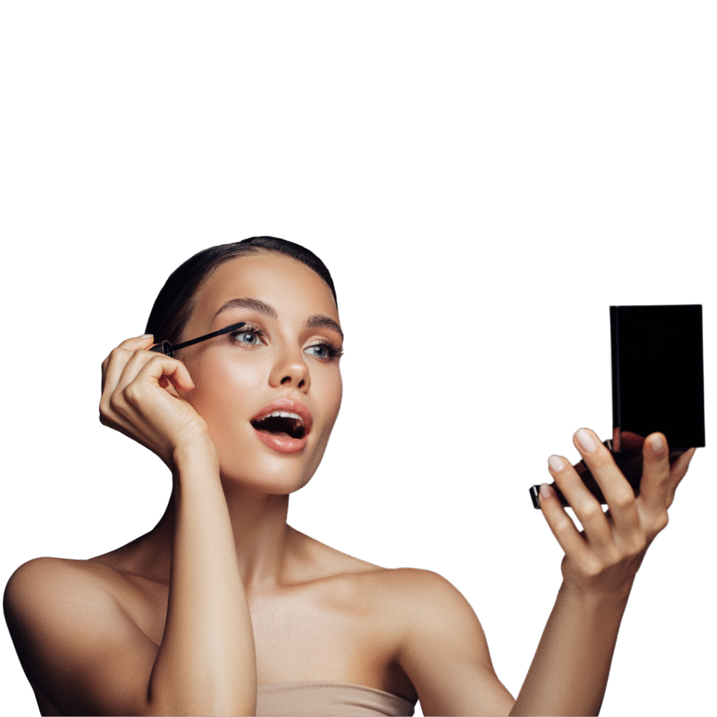 Frau mit Browlifting