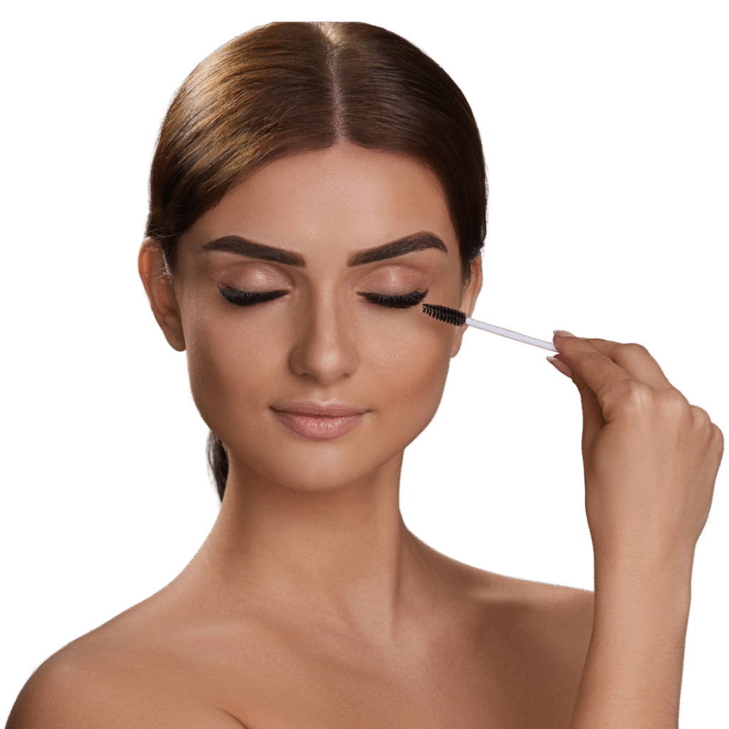 Frau mit Wimpernverlängerung